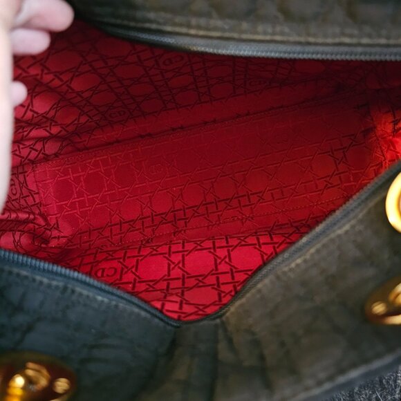 Lady dior medium nylon top handle bag - Picture 11 of 16